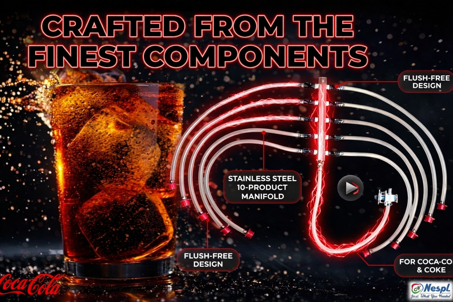 Coke Dispenser Flush Manifold