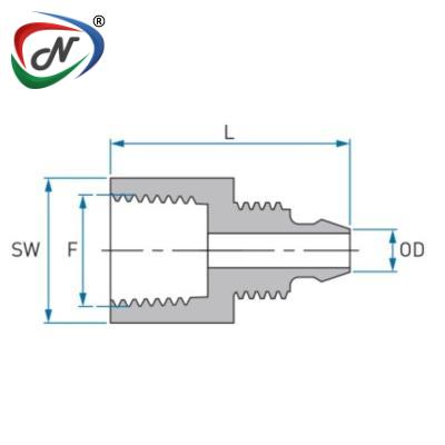 Female BSPT Barb Block Connector